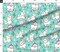 Kawaii Llamas Whimsical Colorful Cute Baby Aqua Teal Custom Printed Fabric by Spoonflower Various Fabrics by the Yard or Fat Quarter